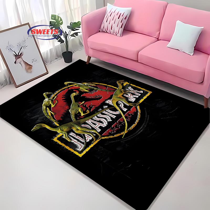 New Shelves ! Classic Jurassic Park Carpet, Living Room Bedroom Office Children's Room of Choice, Non-slip Machine Washable Mat