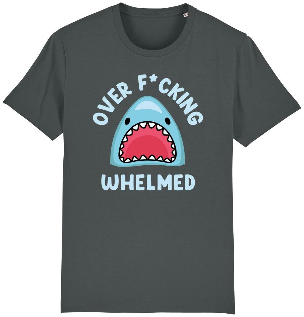 Unisex T Shirts Cotton Unisex T Shirt  for Unisex Slim Fit Tshirt Over Cking Whelmed Tshirt Funny Shark Joke Humour Stressed Gift Idea