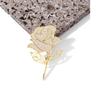 Rhinestone Rose Flower Brooches Lapel Pins for Women Bling Rose Pin for Clothes Scarf Hat Accessories Jewelry Gifts