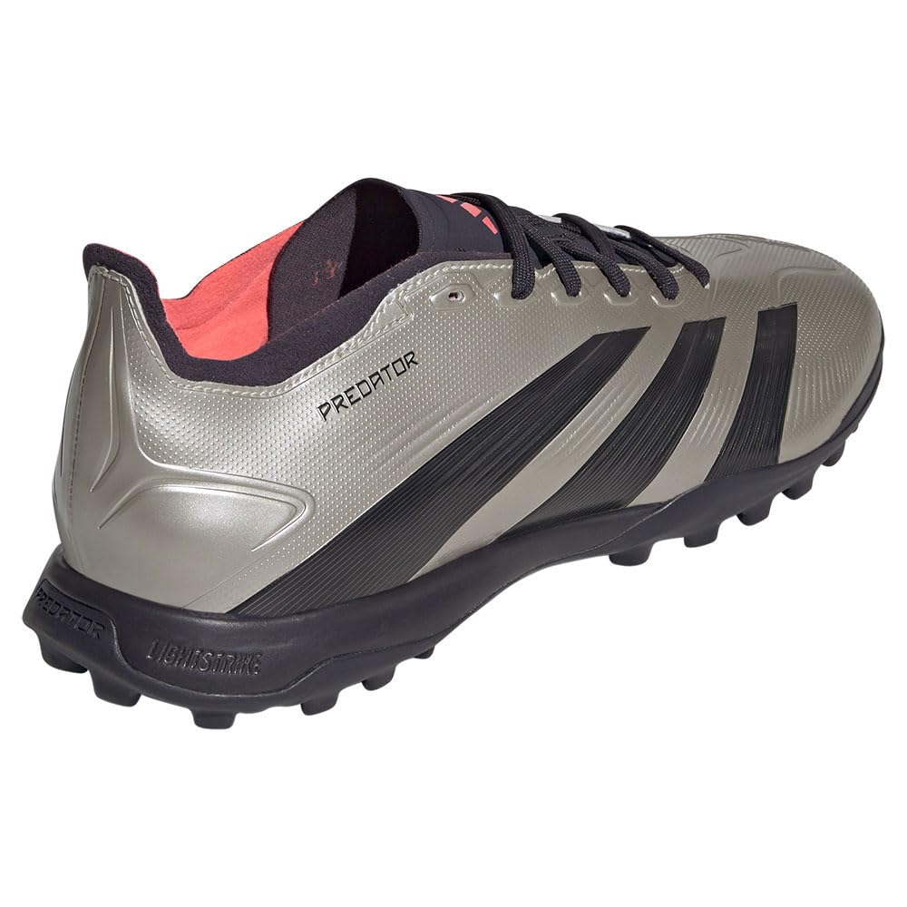 Adidas Predator League TF NIS10 Futsal Platinum Size Cm Shoes, Metallic/Aurora Black/Turbo (IF6376), 27.5