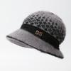 Middle Aged and Elderly Women Old Ladies Warm and Fashionable  Large Brimmed Woolen Hats and Knitted Hats