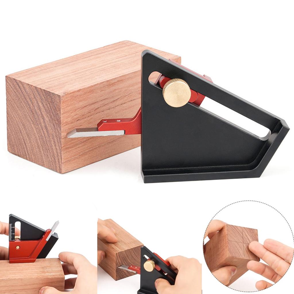 Woodworking Center Finder Scriber 1/2 Aluminum Alloy Woodworking Joint Making Tool Carpentry Sawing Measuring Joint Making Tool