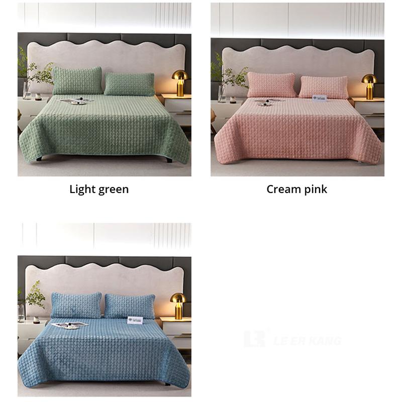 3PC Waterproof Non-silp 7mm Latex Mattress Cover Pad Washable Latex Mat Bed Cover for Single Double Bed Topper