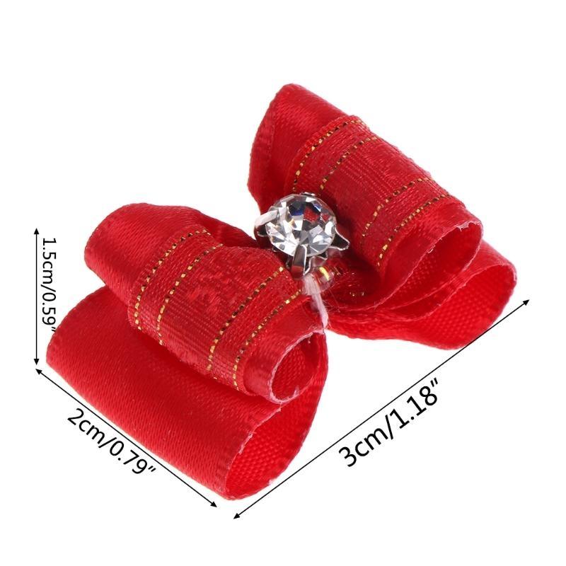 Pet Hair Bows Small Animal Pet Dogs Hair Accessories Multicolors Pack of 12