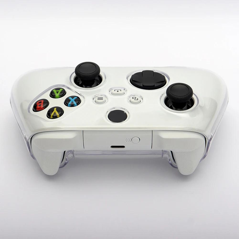 for Xbox Series X/S Hard Protective Case Anti-Slip Shockproof Clear Crystal Case ABS Controller Protective Cover Handle Shell