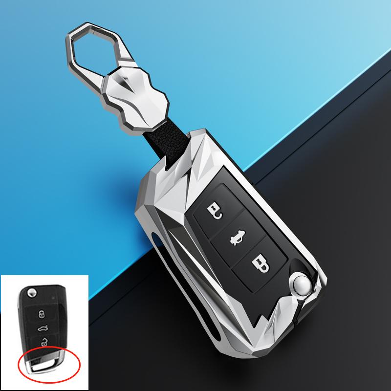 Zinc Car Key Case Car Key Full Cover Protection Bag For Vw Volkswagen Polo Tiguan Passat Golf Jetta Lavida Skoda Octavia