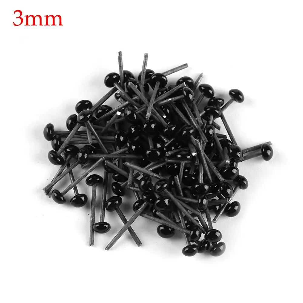 20/100Pcs 3/5/7 mm Black Eyes Dolls Glass Eyes Needle Felting Teddy Bears Eyes Safety Eye Doll Puppet Toys Accessories