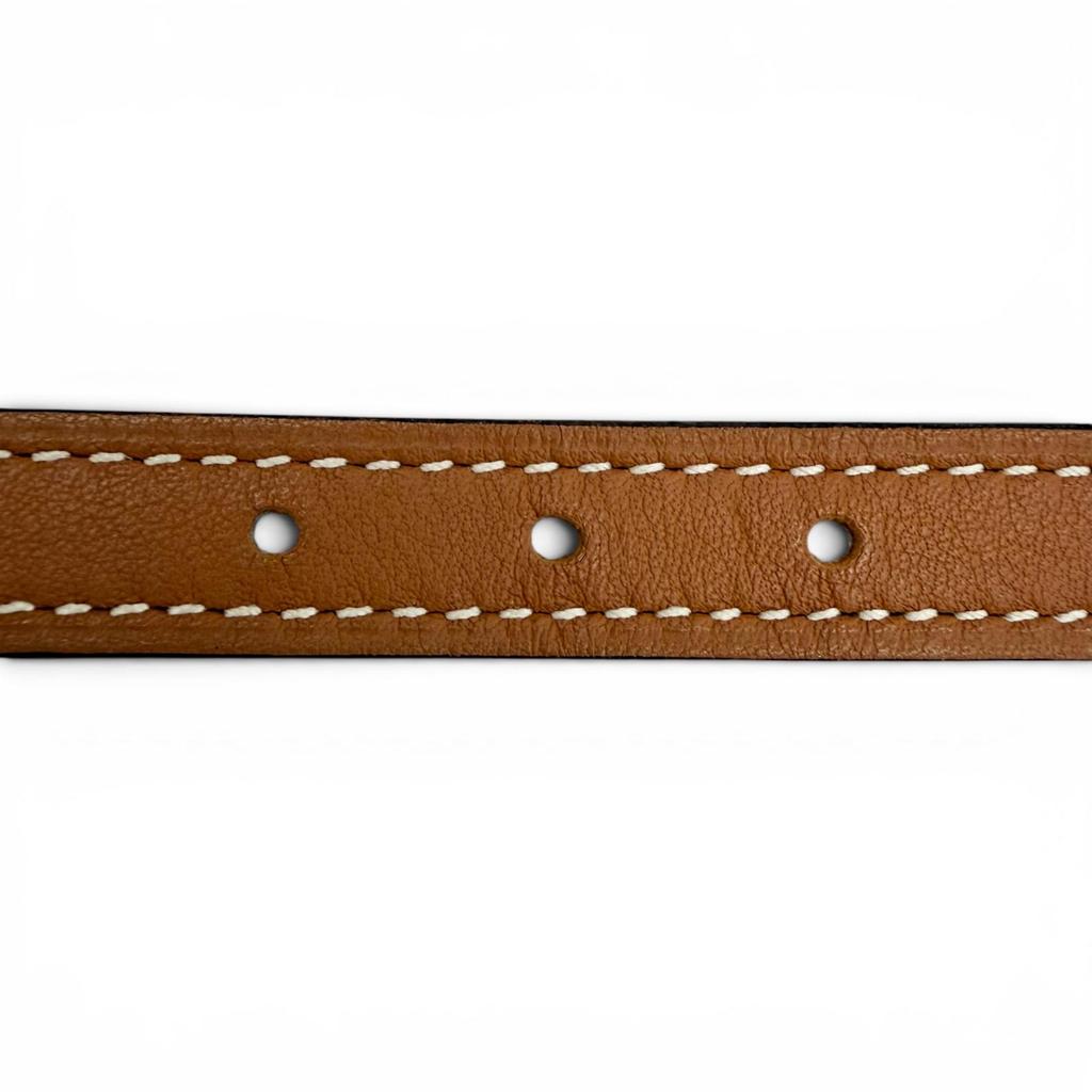 Great HERMES Belt Focus 65 H-belt Reversible Brown Leather Women Used