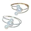 Fashion Imitation Pearls Rhinestone Winding Bracelets For Women Wedding Jewelry Party Accessries