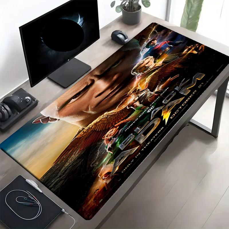 Black Adam Print Mouse Pad, Anti‑Slip Desktop keyboard Mat, for PC Laptop Gaming Working Daily Use, Cool Festival Surprise Gift