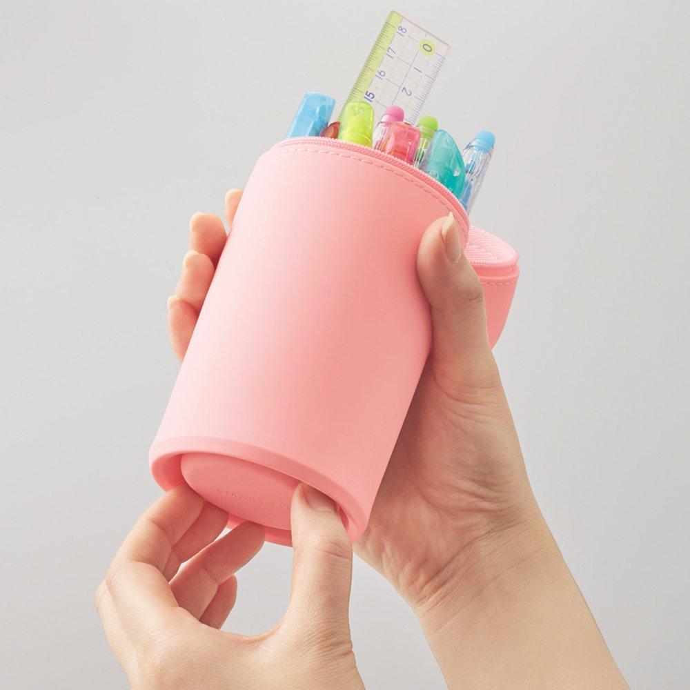 LIHIT LAB Stand Pencil Case BIG PuniLab Kuroneko A7714-3