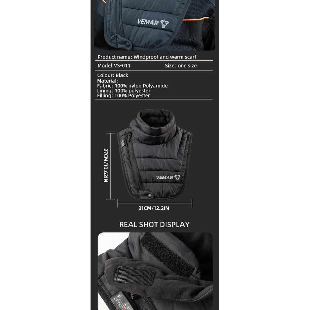 VEMAR Motorcycle Full Neck Protectors Scarf Mask Windproof Warm Motorcycle Mask Winter Cycling Fleece Balaclava Moto Face Mask