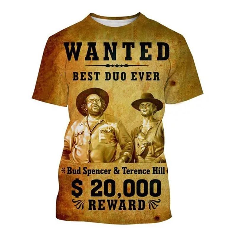 Bud Spencer Terence Hill Bedruckte T-Shirts Herren Damen Mode Streetwear Oversized Kurzarm T-Shirt Kinder T-Shirts Oberteile Kleidung