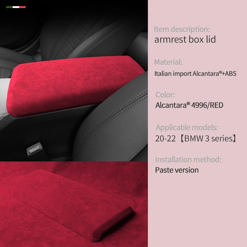 For BMW 3 Series 4Series G20 G21 G28 -2024 Alcantara Accessories Interior Leather Protective Cover For Armrest Box 320i 330i