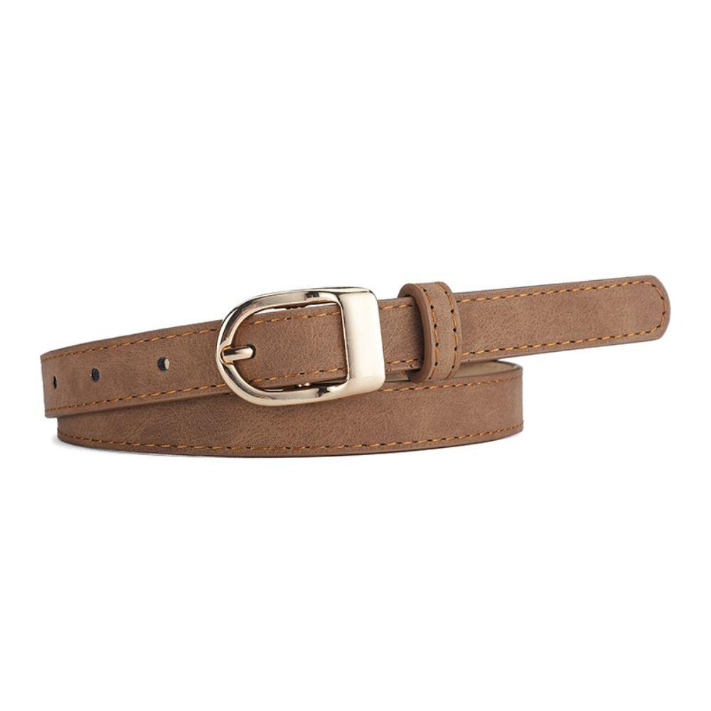 Trendy Pin buckle Suede Leather Belt Luxury Design Casual Business Waist Belt Retro Waistband For Women