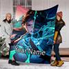 Custom Name Valorant Theme Printed Blanket - Perfect for Couch, Bed, Travel & Outdoor Use | Machine Washable, Cozy & Durable.