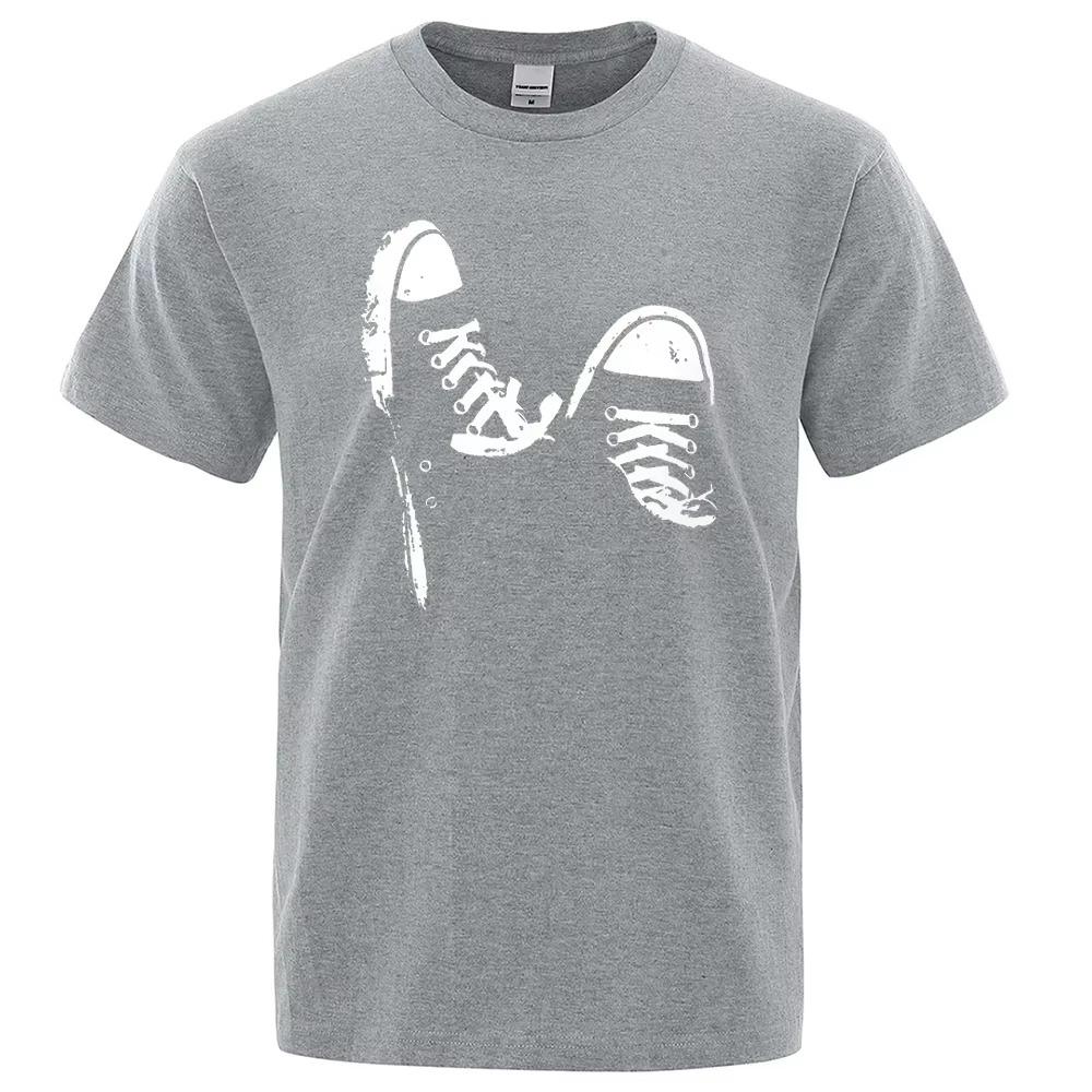 Summer Hot Sale 100% Cotton T-shirt Casual Short Sleeve Shoes Men TShirt Breathable Clothes Oversized Short Sleeves Unisex Tees