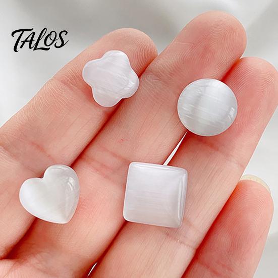 Cat Eye Stone Brooch Cat's Magnetic Button, No Sew Safety Button Pin for Collar Scarf Shirts Sweater, Round Square Love Heart Decorative