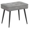Velvet Relaxation Armchair with Footstool Light Grey