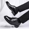 Shoes Winter Oxford Shoes British Business Casual Three-headed Leather Shoes Dress Wedding Groom Shoes Derby Shoes