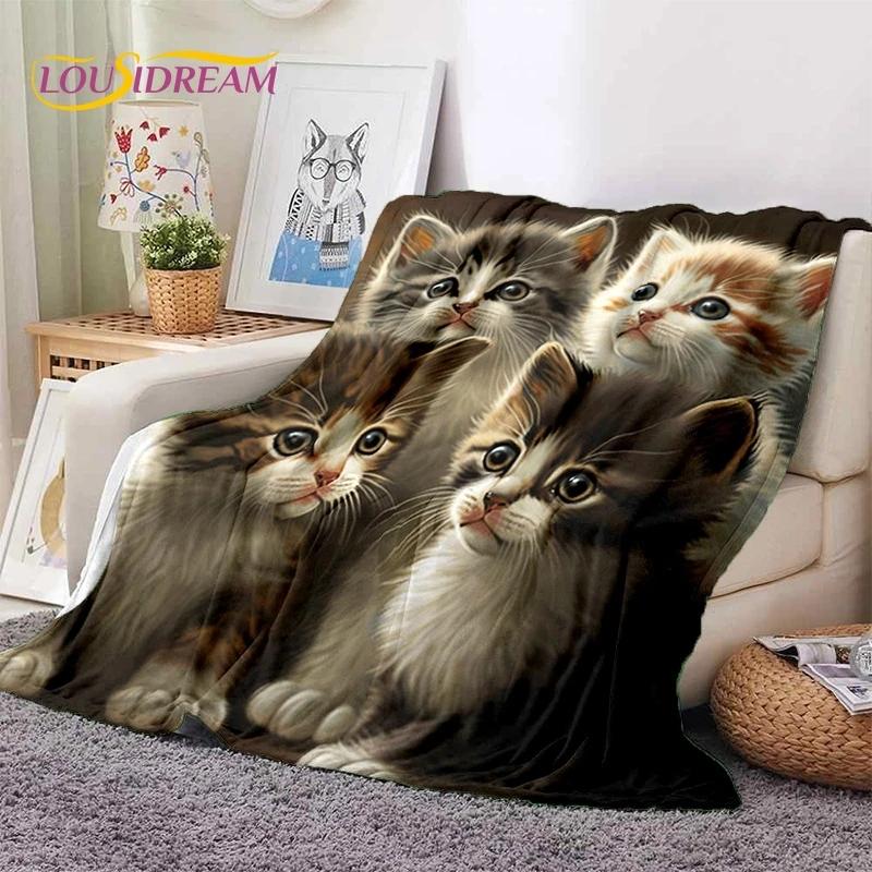 Persian Cat,Cute Calico Cat,Ragdoll Cartoon Soft Flannel Blanket for Beds Bedroom Sofa Picnic,Throw Blanket for Outdoors Leisure