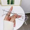 Punk Vintage Y2K Small Square Frame Glasses Eyeglasses for Women Blue Light Blocking Glasses Cosplay Party Decoration Streetwear