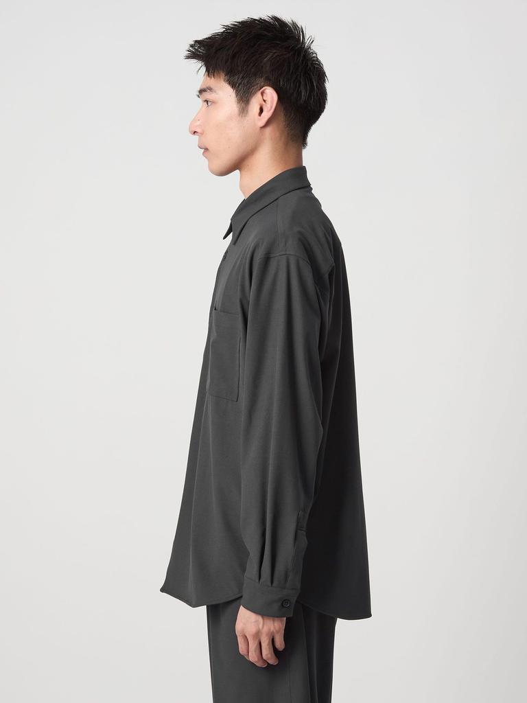 United Arrows Green Label Relaxing FREELITCH Box Regular Collar Shirt - Stretch - 32111083355 0970 BLACK(09) L