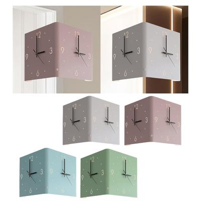 Double Sided Clock Ornament Wall Mount Angle Corner Clock Indoor Decor Wall