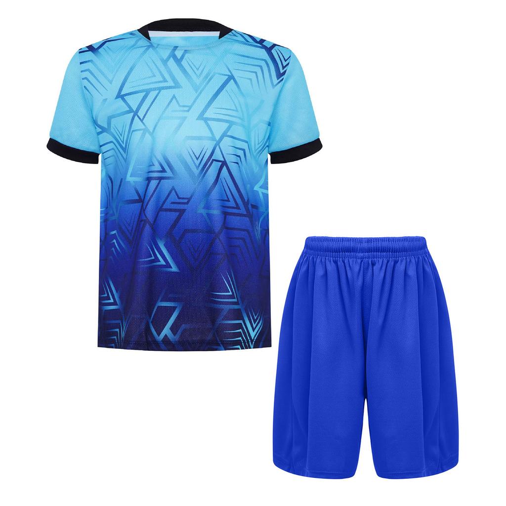 Children's Boys Sports Set 2-Piece Quick-Drying T-Shirt + Shorts Tracksuit for Jogging Football Basketball Clothing