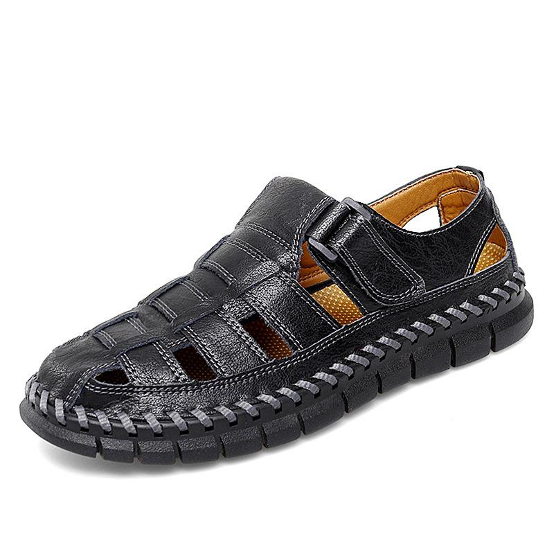 2025 Retro Übergröße Herren Strandsandalen: Sommer Slipper Hollow Casual Pantoletten