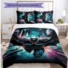 Batman Pattern Printed 3PCS Bedding Set, Soft Skin-Friendly Washable Duvet Cover & Pillowcases Set