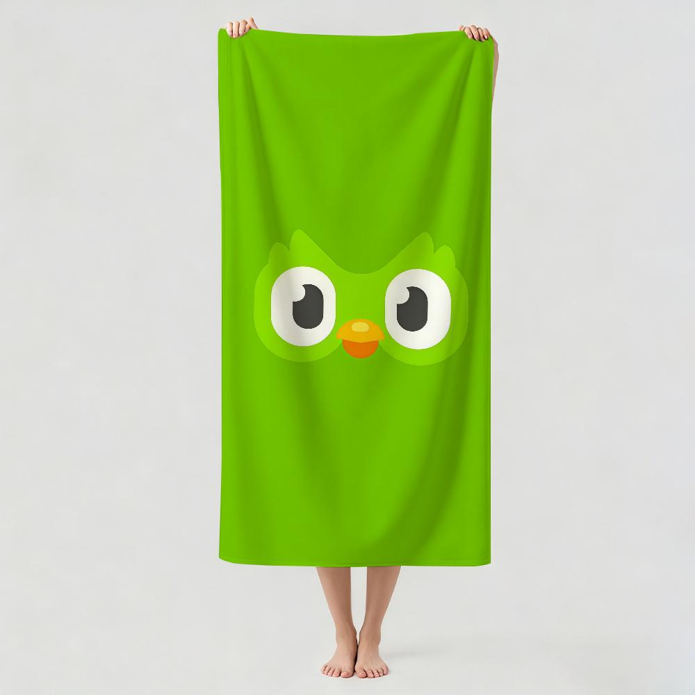 Cartoon D-Duolingo Towel Drying Bath Towel Applicable To Light Swimming Camping Yoga Beach Out