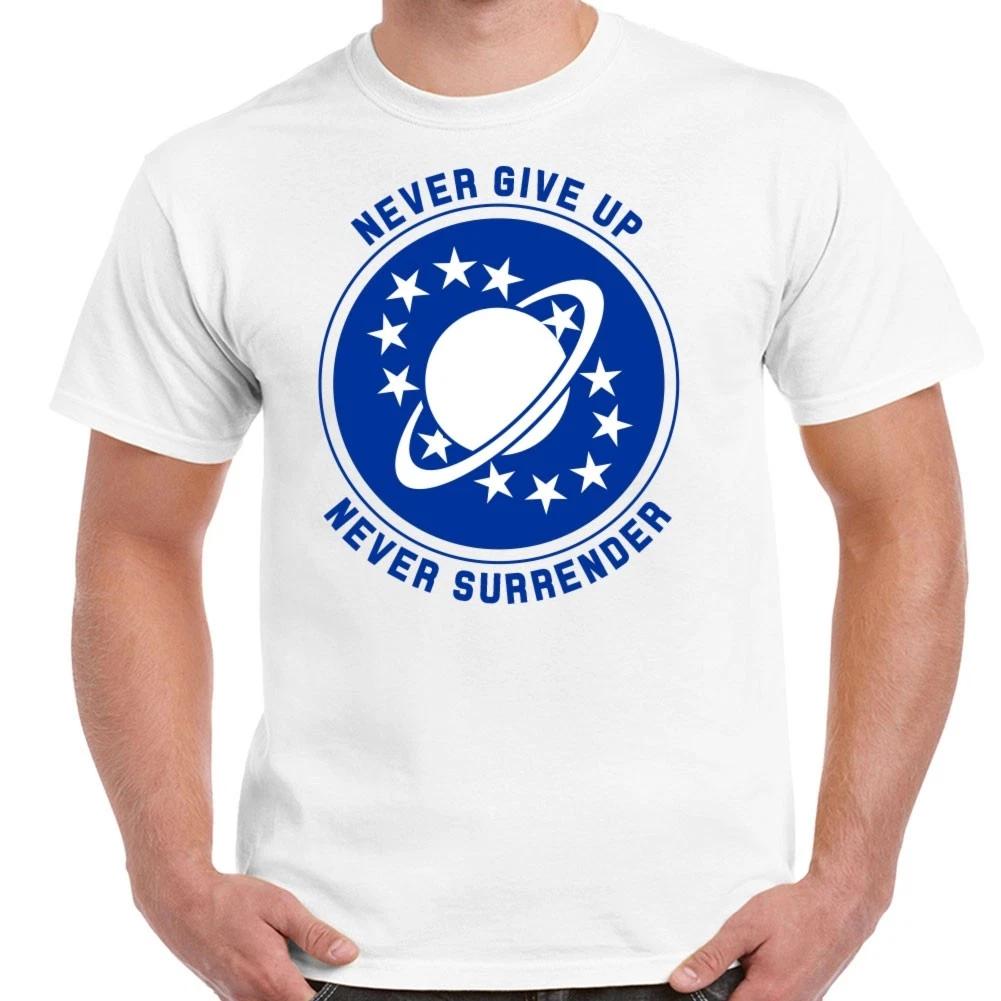 Galaxy Quest Never Give Up White Adult T-shirt XL