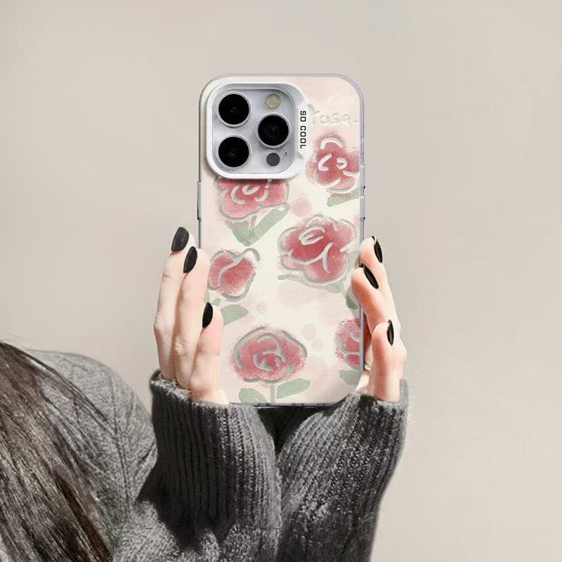 The new rose is suitable for iphone17 mobile phone case 11 Apple 16promax/15 anti-drop 14pro13 Europe and America 12