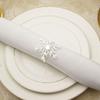 Serviette Ring Eco-friendly Anti-Fading Alloy Elegant Snowflake Serviette Holder Ring for Restaurant