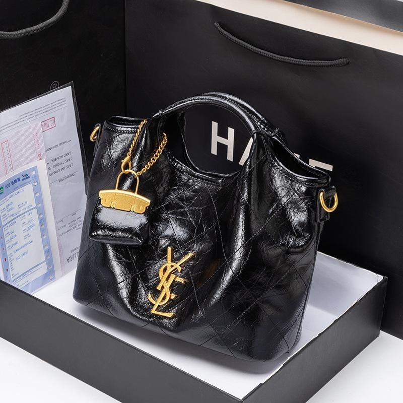 new handbag rhombus embroidery thread vegetable basket chain shoulder messenger bag чёрный 4360₽