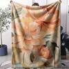 Peony Throw Soft Flannel AC Blanket Lightweight Summer Nap Throw Cozy  Blanket for Sofa Bed Travel Home