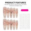 Butterfly Knots Press on Nails Rhinestone Glitter Pearl DIY Artificial Nails French Style Design Fake Nails