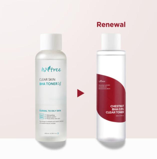 Isntree Chestnut BHA 0.9% Clear Toner 200ml – Exfoliating & Pore Care Toner