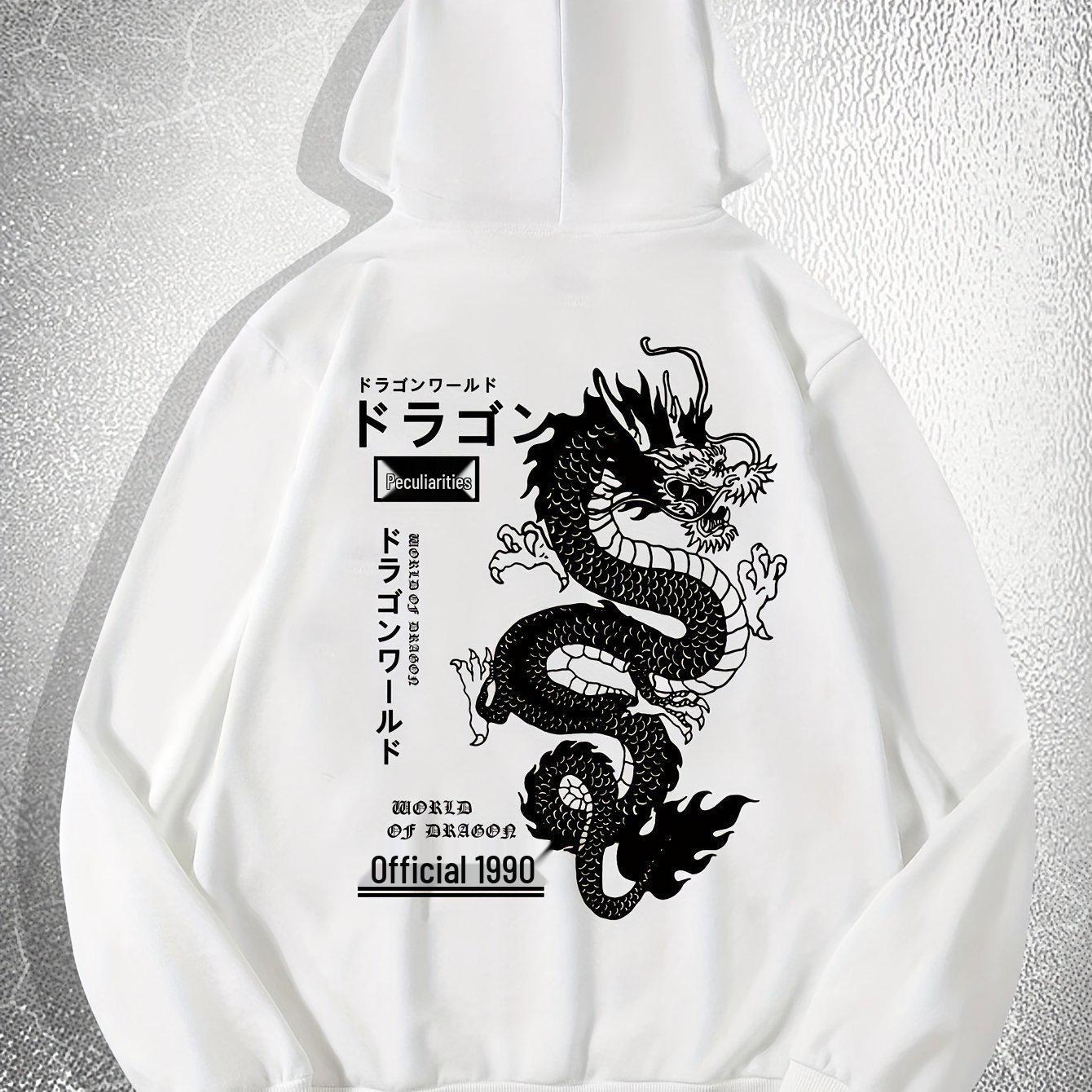 

DragonPrint Men s Casual Drawstring Pocket Hoodie 5XL