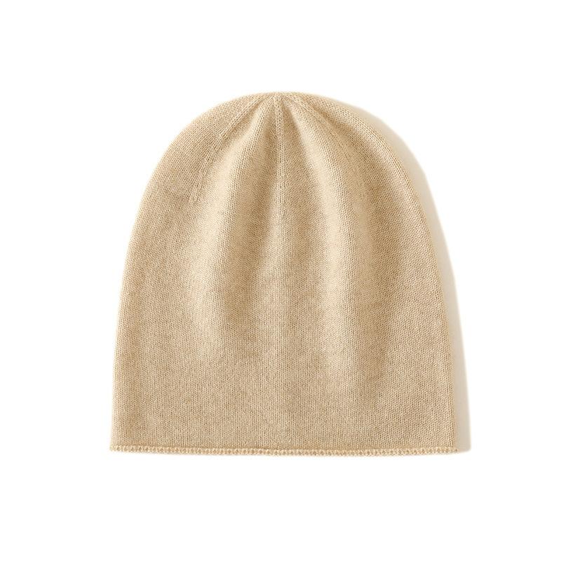 Super Morbido Cashmere Autunno e Inverno Nuovo Unisex Alta Gamma Colore Unito Ispessito Caldo Moda Lavorato a Maglia Cappello Casual