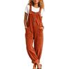Women's Retro Corduroy Wide Leg Overalls Loose Fit Dungaree Pants