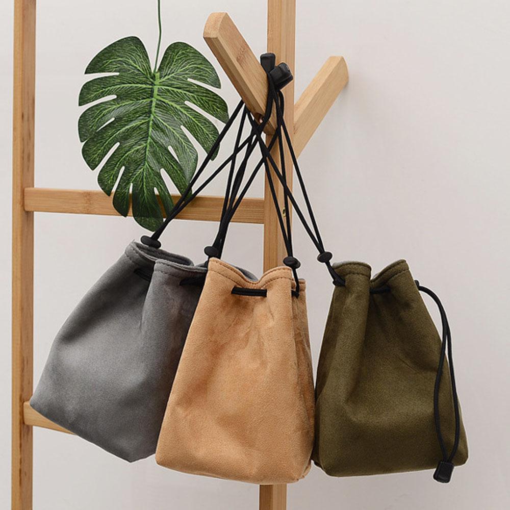 DSLR Camera Bag Camera Bag Portable Camera Cover Micro Singles Protective Sleeve Suede Camera Bag black L