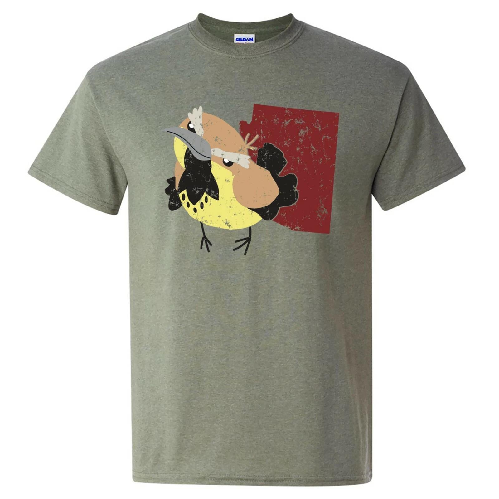 Arizona State Bird - State Pride T Shirt - Heather Military Green L