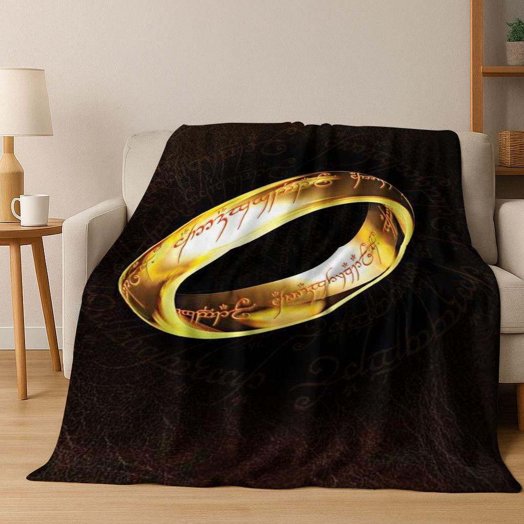 Classics L-Lord of The Rings H-Hobbit Movie Flannel Blanket,Warm and Cozy Soft Throw Blanket for Home Bedroom Bed Sofa Cover Kid