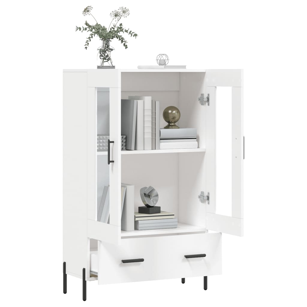 Highboard White 69.5 X 31 X 115 Cm Particle Board