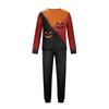 Family Matching Halloween Print Pajama Set with Long Sleeve Top and Pants for Parents and Kids