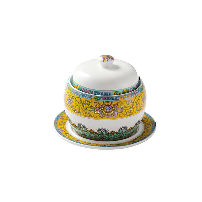 

Homeglen Ceramic Double-Boiler Soup Pot with Lid and Dish