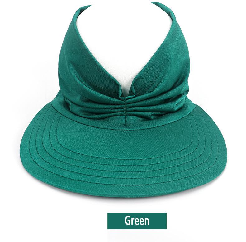 Damen Sommerhut Sonnenschirm Strand Freizeit Pferdeschwanz Kappe Hallow Top Outdoor Hut