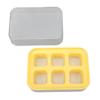 Ice Cube Tray with Lid 6 Cubes Silicone Mini Ice Tray for Freezer Cocktails Whiskey Beverages Easy